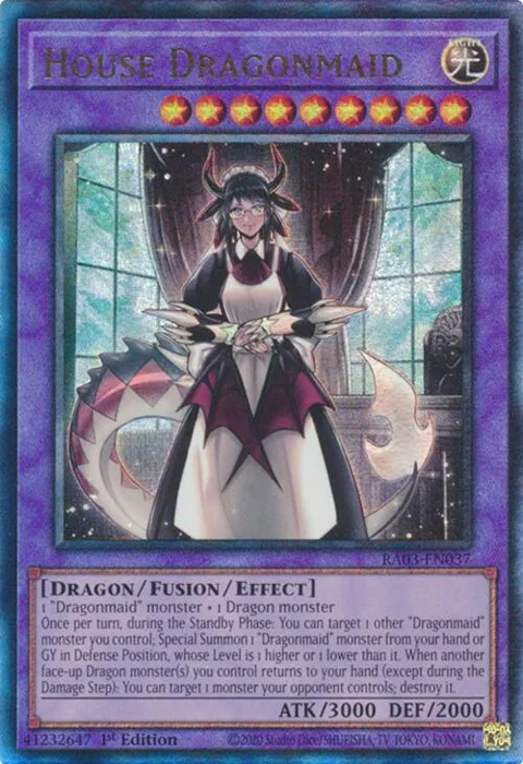House Dragonmaid Prismatic Ultimate Rare RA03-EN037 Yu-Gi-Oh card from Quarter Century Bonanza