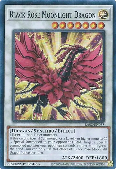 Black Rose Moonlight Dragon RA03-EN038 Yu-Gi-Oh card from Quarter Century Bonanza
