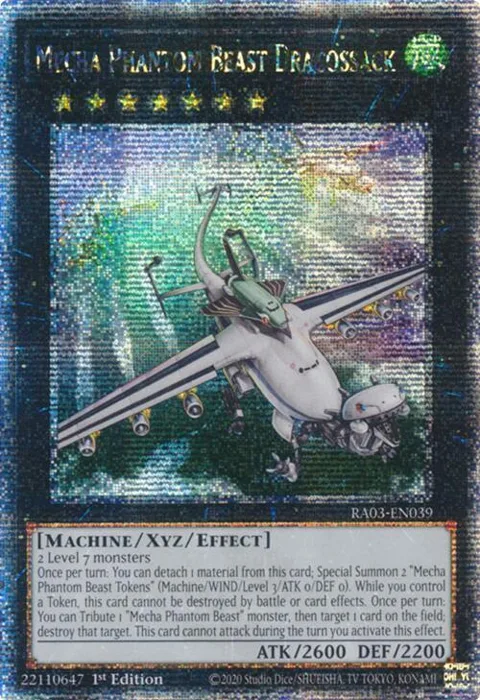 Mecha Phantom Beast Dracossack Quarter Century Secret Rare RA03-EN039 Yu-Gi-Oh card from Quarter Century Bonanza