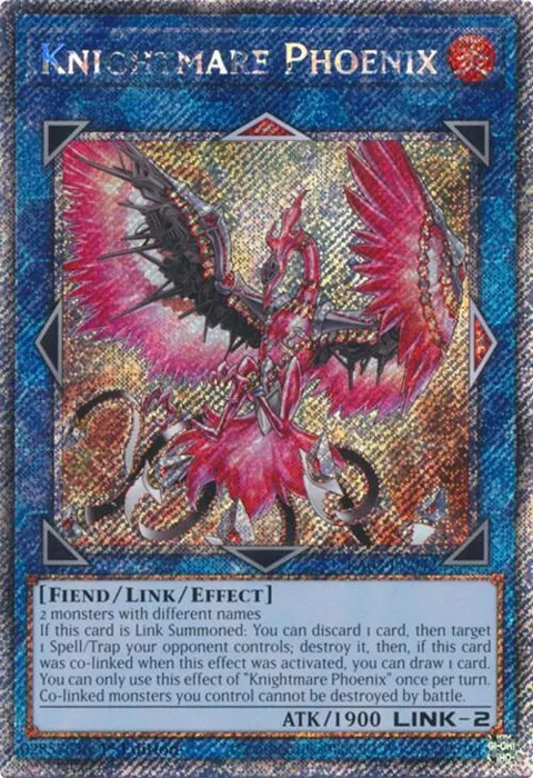 Knightmare Phoenix Platinum Secret Rare RA03-EN042 Yu-Gi-Oh card from Quarter Century Bonanza