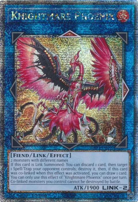 Knightmare Phoenix Quarter Century Secret Rare RA03-EN042 Yu-Gi-Oh card from Quarter Century Bonanza