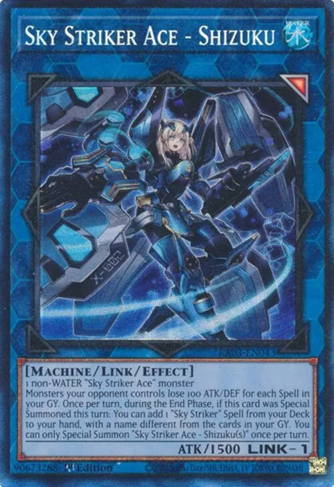Sky Striker Ace - Shizuku Prismatic Collector's Rare RA03-EN043 Yu-Gi-Oh card from Quarter Century Bonanza