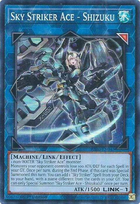 Sky Striker Ace - Shizuku RA03-EN043 Yu-Gi-Oh card from Quarter Century Bonanza
