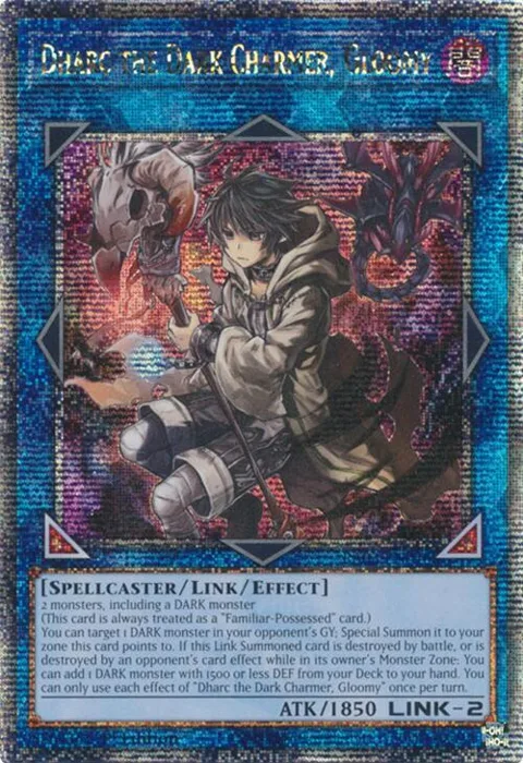 Dharc the Dark Charmer, Gloomy Quarter Century Secret Rare RA03-EN048 Yu-Gi-Oh card from Quarter Century Bonanza