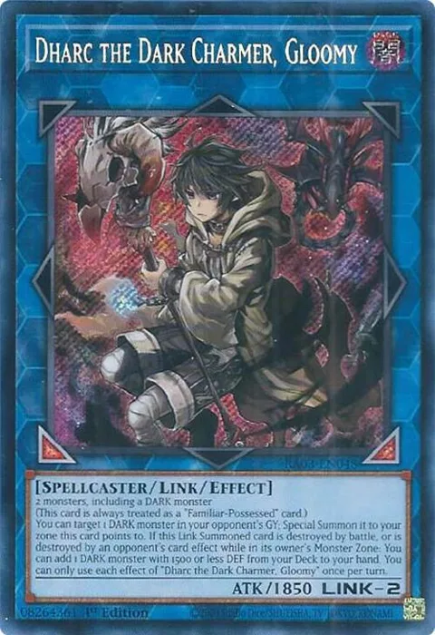 Dharc the Dark Charmer, Gloomy Secret Rare RA03-EN048 Yu-Gi-Oh card from Quarter Century Bonanza
