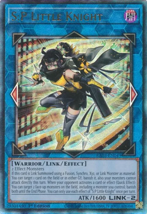 S:P Little Knight Prismatic Ultimate Rare RA03-EN049 Yu-Gi-Oh card from Quarter Century Bonanza