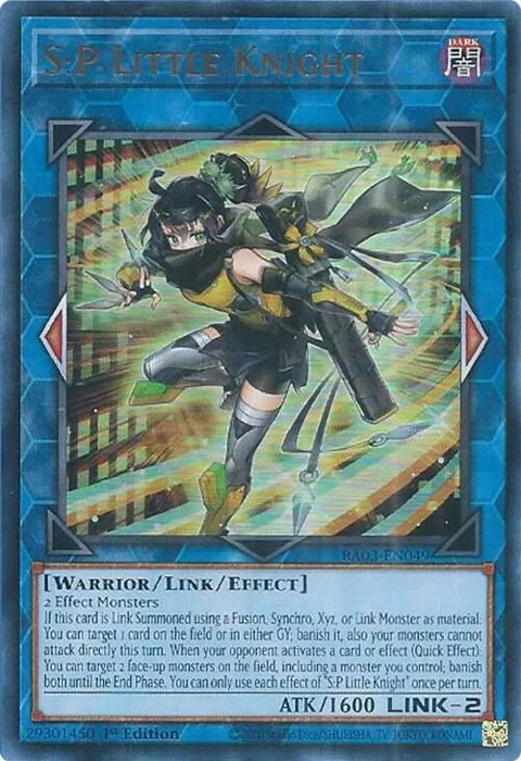 S:P Little Knight Ultra Rare RA03-EN049 Yu-Gi-Oh card from Quarter Century Bonanza