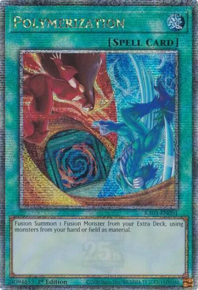 Polymerization B HERO Art Quarter Century Secret Rare RA03-EN051 Yu-Gi-Oh card from Quarter Century Bonanza