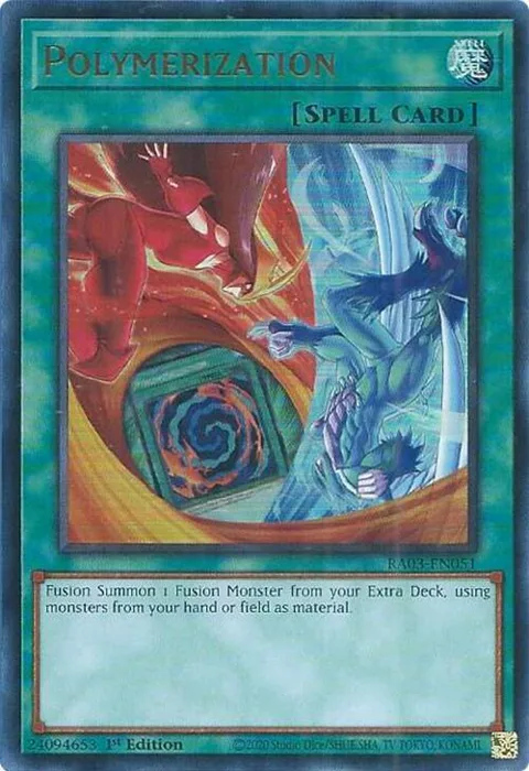 Polymerization B HERO Art Ultra Rare RA03-EN051 Yu-Gi-Oh card from Quarter Century Bonanza