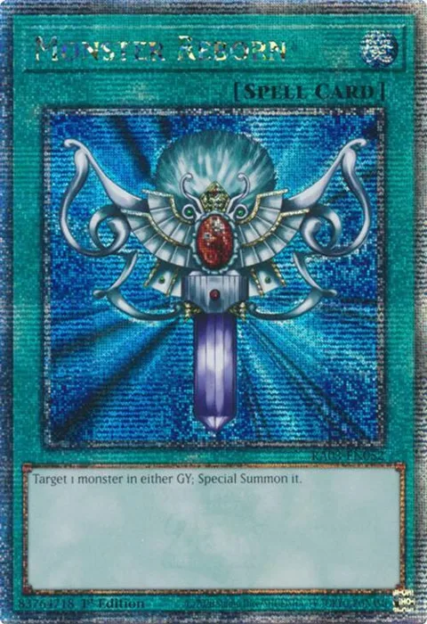 Monster Reborn Quarter Century Secret Rare RA03-EN052 Yu-Gi-Oh card from Quarter Century Bonanza