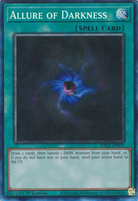 Allure of Darkness Prismatic Collector's Rare RA03-EN055 Yu-Gi-Oh card from Quarter Century Bonanza