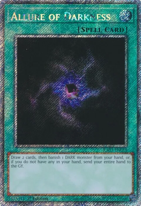 Allure of Darkness Platinum Secret Rare RA03-EN055 Yu-Gi-Oh card from Quarter Century Bonanza