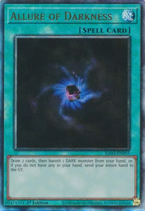 Allure of Darkness Prismatic Ultimate Rare RA03-EN055 Yu-Gi-Oh card from Quarter Century Bonanza