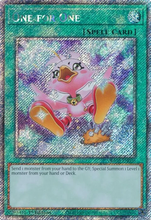 One for One Alt Art Platinum Secret Rare RA03-EN056 Yu-Gi-Oh card from Quarter Century Bonanza
