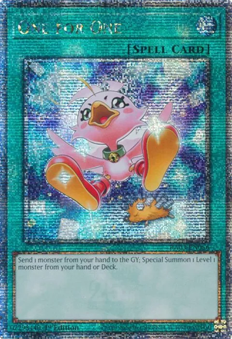 One for One Alt Art Quarter Century Secret Rare RA03-EN056 Yu-Gi-Oh card from Quarter Century Bonanza