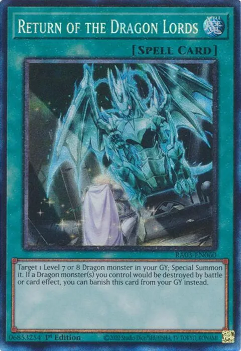 Return of the Dragon Lords Prismatic Collector's Rare RA03-EN060 Yu-Gi-Oh card from Quarter Century Bonanza