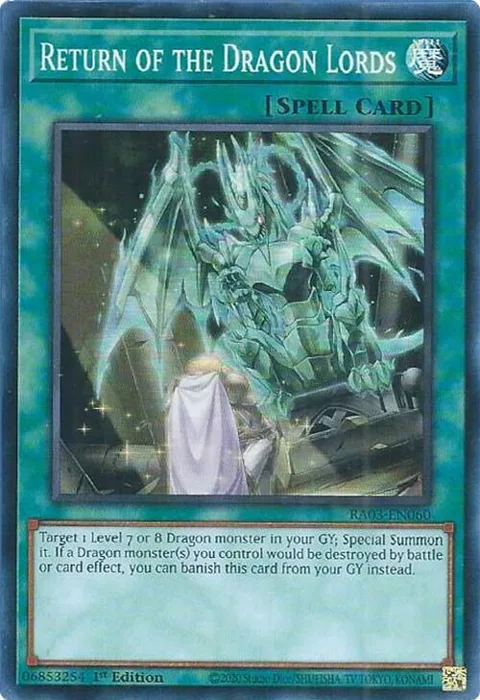 Return of the Dragon Lords RA03-EN060 Yu-Gi-Oh card from Quarter Century Bonanza