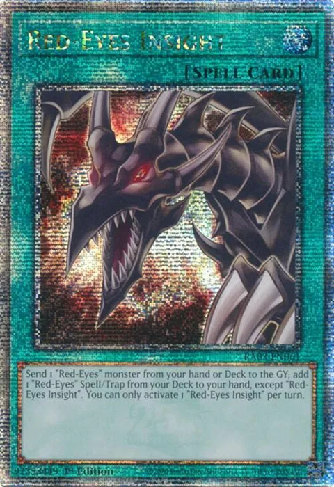 Red-Eyes Insight Quarter Century Secret Rare RA03-EN061 Yu-Gi-Oh card from Quarter Century Bonanza