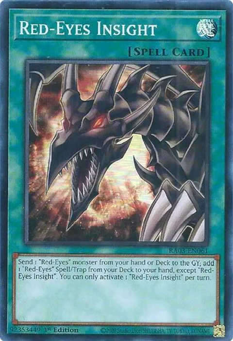 Red-Eyes Insight RA03-EN061 Yu-Gi-Oh card from Quarter Century Bonanza