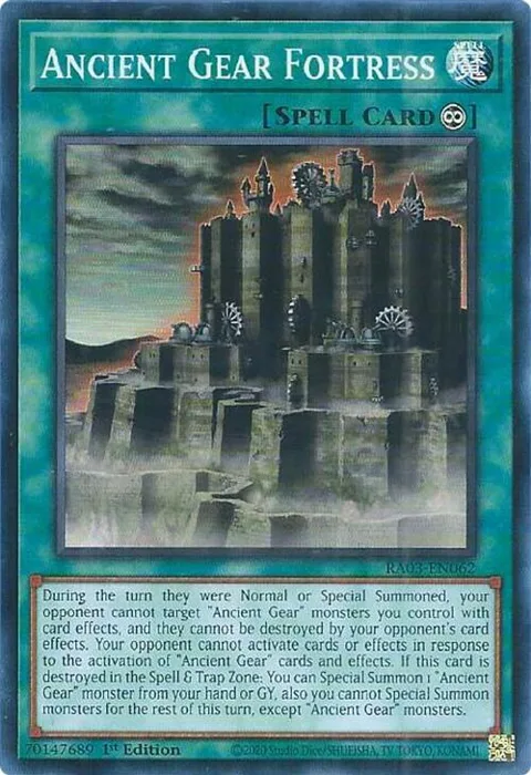 Ancient Gear Fortress RA03-EN062 Yu-Gi-Oh card from Quarter Century Bonanza