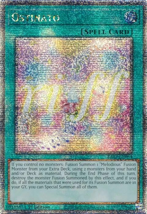 Ostinato Quarter Century Secret Rare RA03-EN064 Yu-Gi-Oh card from Quarter Century Bonanza