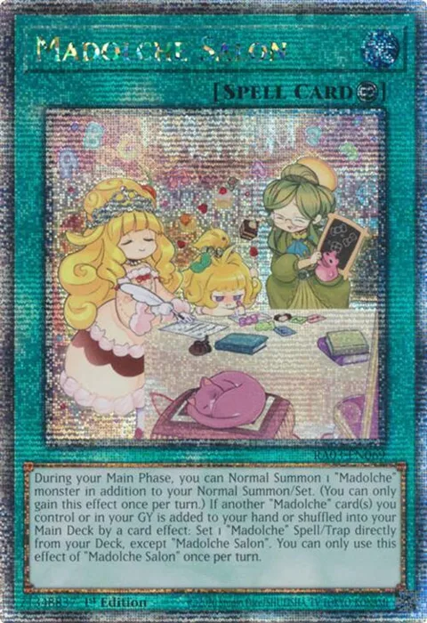 Madolche Salon Quarter Century Secret Rare RA03-EN069 Yu-Gi-Oh card from Quarter Century Bonanza