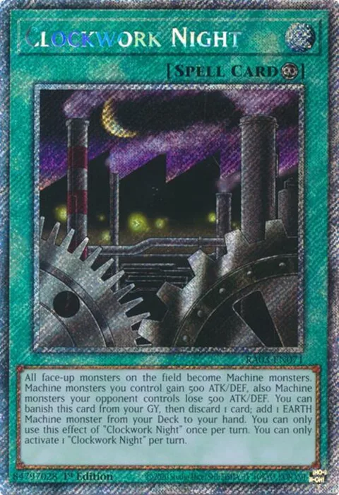 Clockwork Night Platinum Secret Rare RA03-EN071 Yu-Gi-Oh card from Quarter Century Bonanza