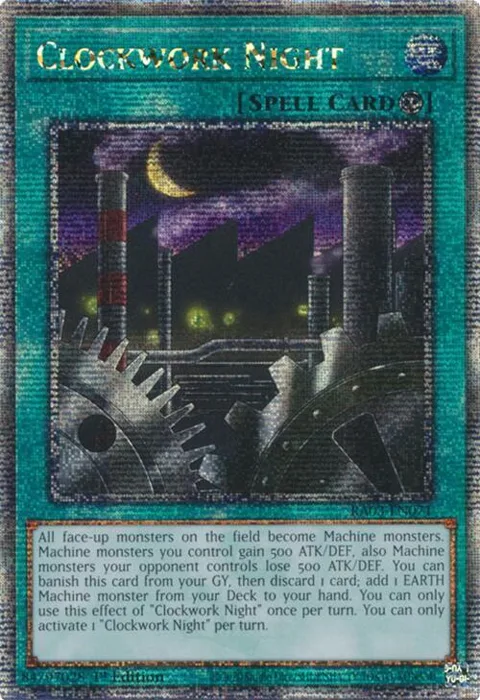 Clockwork Night Quarter Century Secret Rare RA03-EN071 Yu-Gi-Oh card from Quarter Century Bonanza