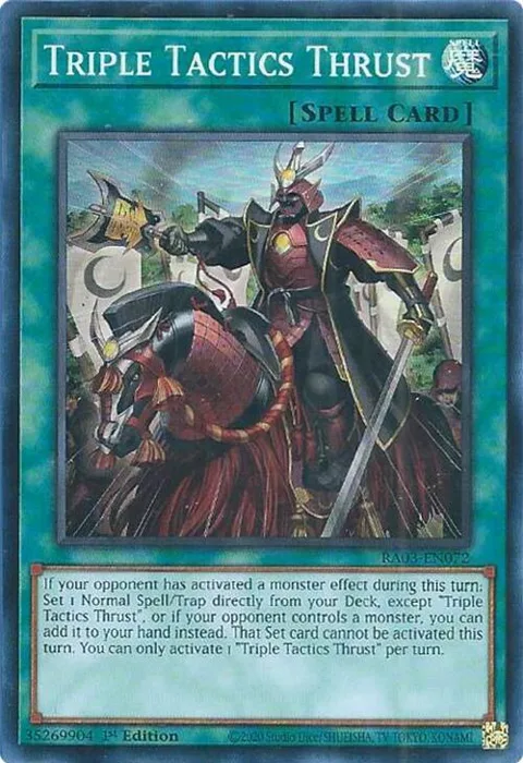 Triple Tactics Thrust RA03-EN072 Yu-Gi-Oh card from Quarter Century Bonanza