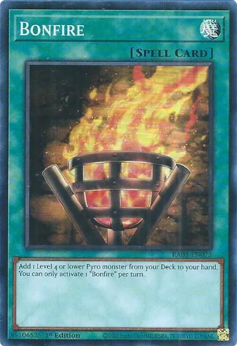 Bonfire RA03-EN073 Yu-Gi-Oh card from Quarter Century Bonanza