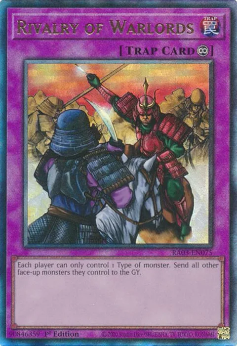 Rivalry of Warlords Prismatic Ultimate Rare RA03-EN075 Yu-Gi-Oh card from Quarter Century Bonanza