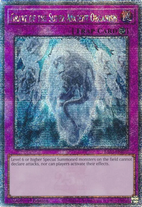 Grave of the Super Ancient Organism Quarter Century Secret Rare RA03-EN077 Yu-Gi-Oh card from Quarter Century Bonanza