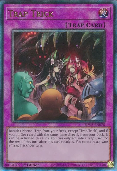 Trap Trick Prismatic Ultimate Rare RA03-EN078 Yu-Gi-Oh card from Quarter Century Bonanza