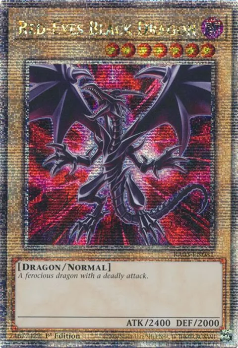 Red-Eyes Black Dragon Quarter Century Secret Rare RA03-EN081 Yu-Gi-Oh card from Quarter Century Bonanza
