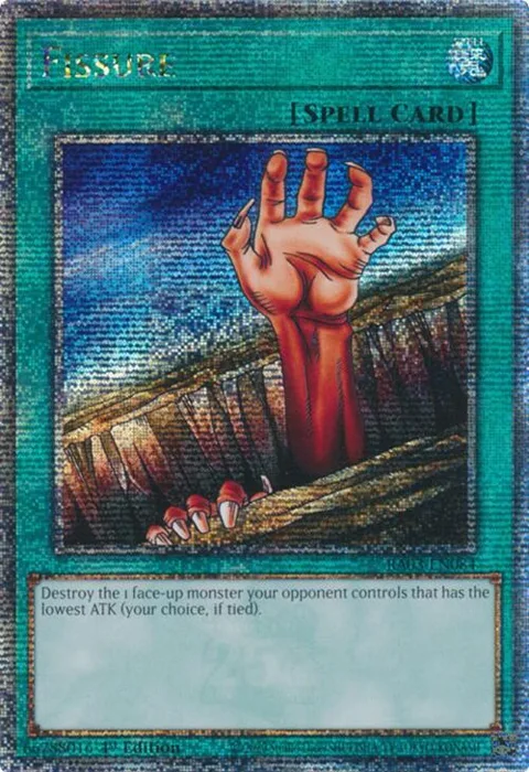 Fissure Quarter Century Secret Rare RA03-EN084 Yu-Gi-Oh card from Quarter Century Bonanza