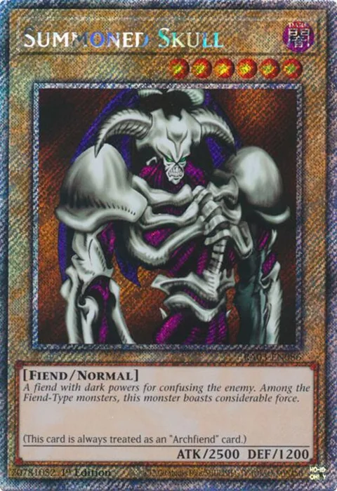 Summoned Skull Platinum Secret Rare RA03-EN086 Yu-Gi-Oh card from Quarter Century Bonanza
