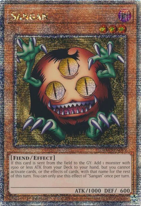 Sangan Quarter Century Secret Rare RA03-EN089 Yu-Gi-Oh card from Quarter Century Bonanza