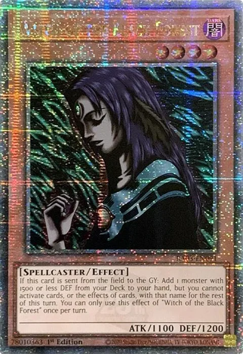Witch of the Black Forest Quarter Century Secret Rare RA03-EN091 Yu-Gi-Oh card from Quarter Century Bonanza