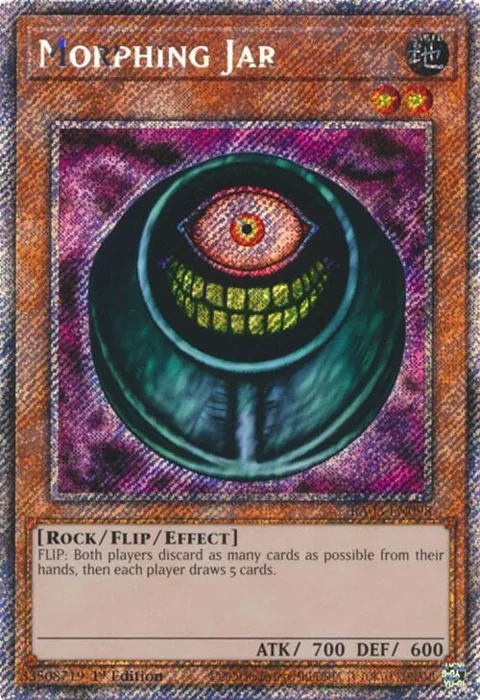 Morphing Jar Platinum Secret Rare RA03-EN098 Yu-Gi-Oh card from Quarter Century Bonanza