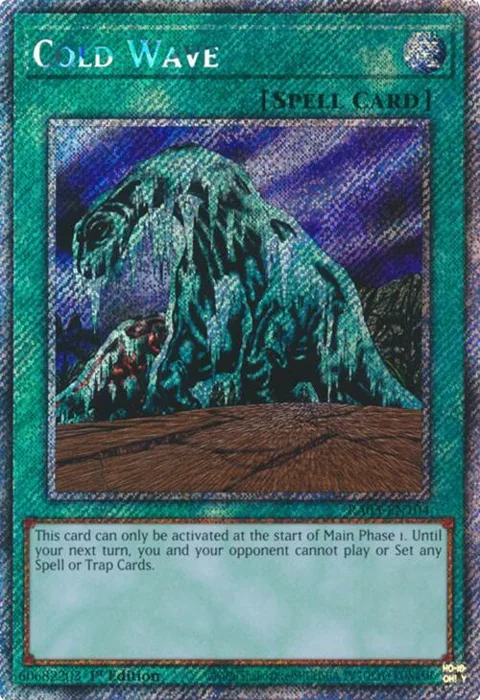Cold Wave Platinum Secret Rare RA03-EN104 Yu-Gi-Oh card from Quarter Century Bonanza