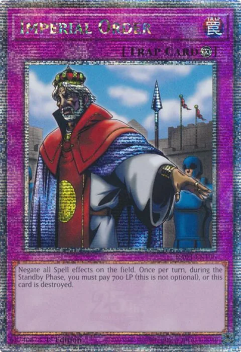 Imperial Order Quarter Century Secret Rare RA03-EN106 Yu-Gi-Oh card from Quarter Century Bonanza