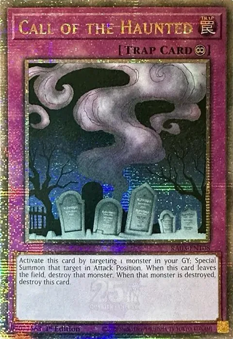 Call of the Haunted Quarter Century Secret Rare RA03-EN108 Yu-Gi-Oh card from Quarter Century Bonanza