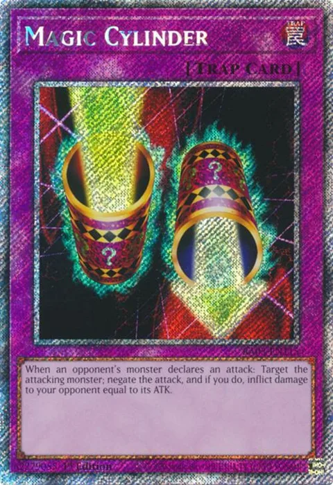 Magic Cylinder Platinum Secret Rare RA03-EN115 Yu-Gi-Oh card from Quarter Century Bonanza