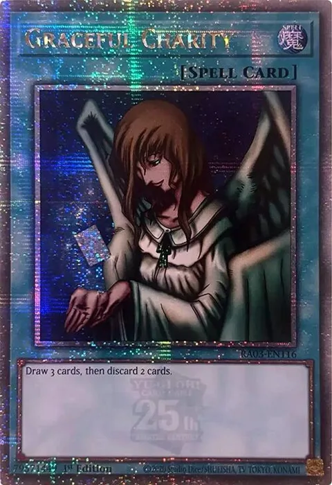 Graceful Charity Quarter Century Secret Rare RA03-EN116 Yu-Gi-Oh card from Quarter Century Bonanza