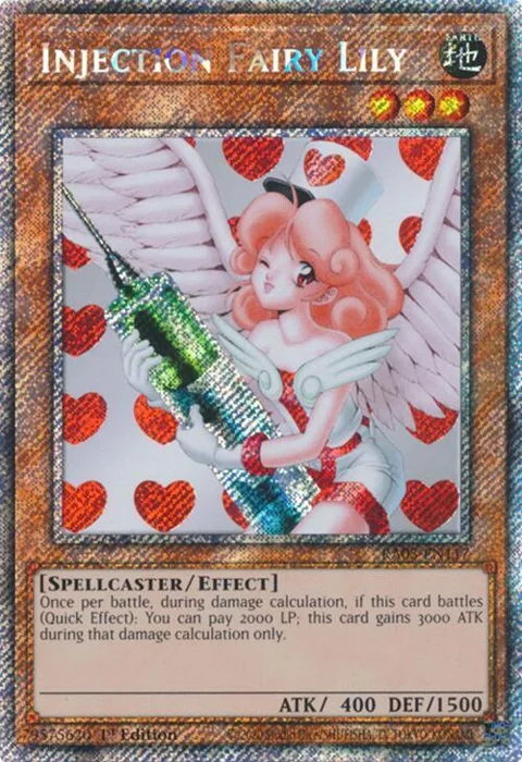 Injection Fairy Lily Platinum Secret Rare RA03-EN117 Yu-Gi-Oh card from Quarter Century Bonanza