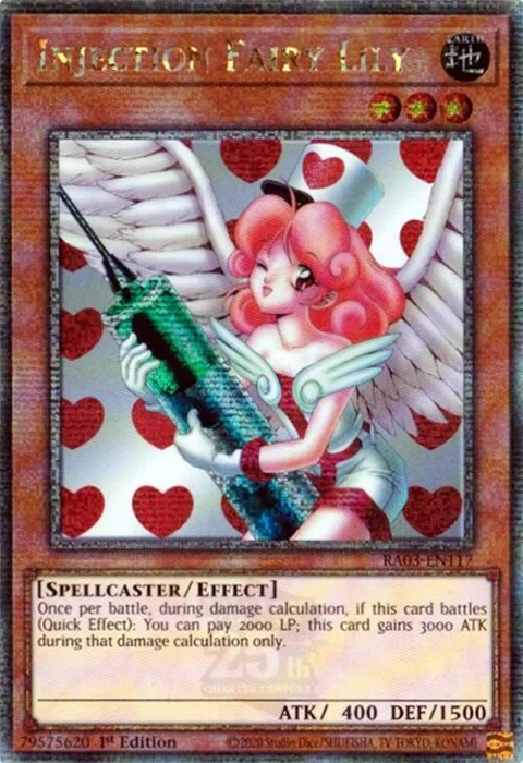 Injection Fairy Lily Quarter Century Secret Rare RA03-EN117 Yu-Gi-Oh card from Quarter Century Bonanza