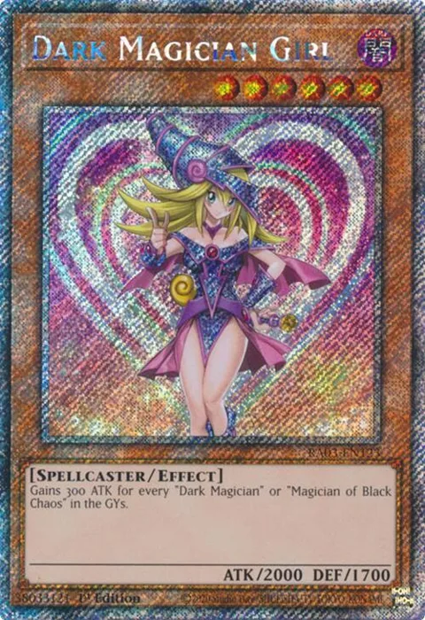 Dark Magician Girl Platinum Secret Rare A RA03-EN123 Yu-Gi-Oh card from Quarter Century Bonanza