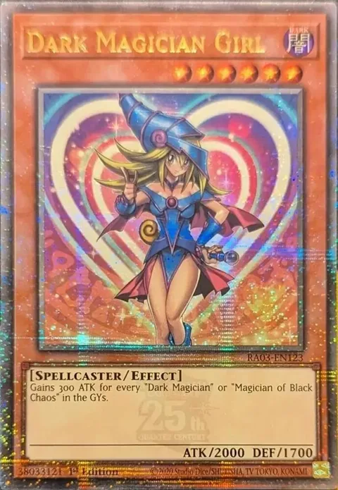 Dark Magician Girl Quarter Century Secret Rare A RA03-EN123 Yu-Gi-Oh card from Quarter Century Bonanza