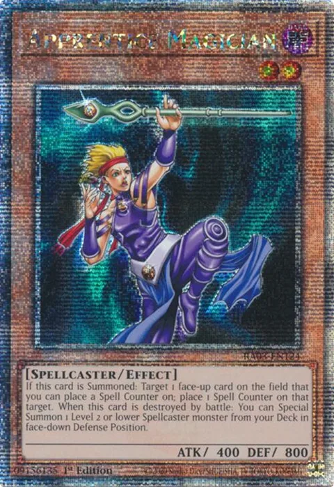 Apprentice Magician Quarter Century Secret Rare RA03-EN124 Yu-Gi-Oh card from Quarter Century Bonanza