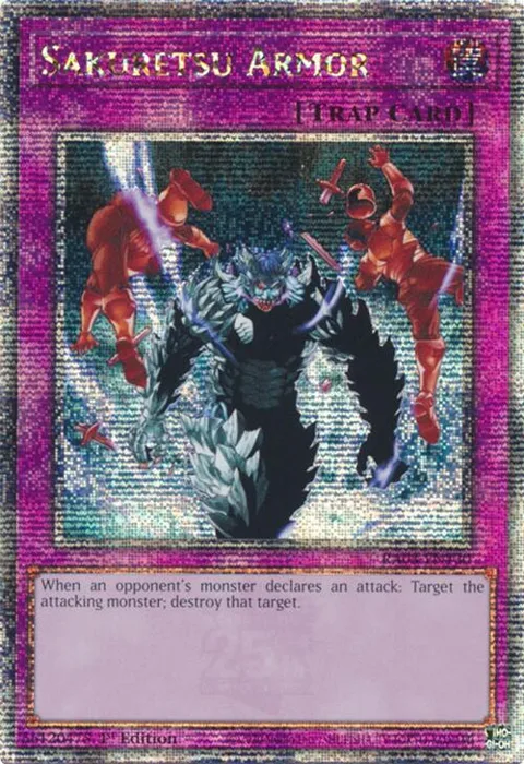 Sakuretsu Armor Quarter Century Secret Rare RA03-EN130 Yu-Gi-Oh card from Quarter Century Bonanza